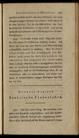 Neuntes Kapitel. Praktische Fieberlehre