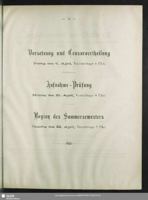 Aufnahme-Prüfung