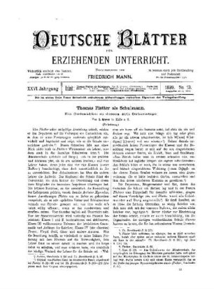 Thomas Platter als Schulmann : ein Gedenkblatt zu dessen 400. Geburtstag ; (Fortsetzung)