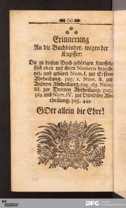Erinnerung An die Buchbinder, wegen der Kupffer: