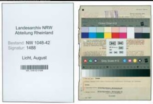 Entnazifizierung August Licht , geb. 20.09.1897 (Filmvorfuehrer)