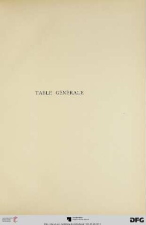 Table générale