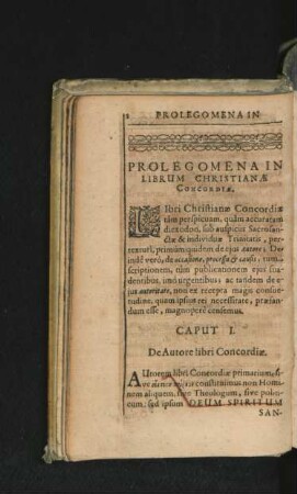 Prolegomena In Librum Christianae Concordiae.
