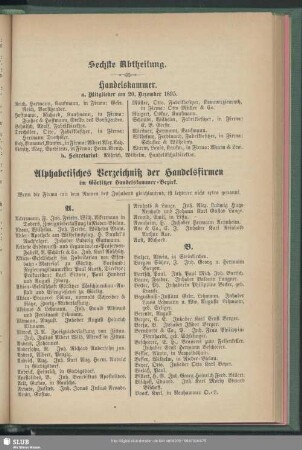 Handelsregister : Alphabetisches Verzeichniß der Handelsfirmen