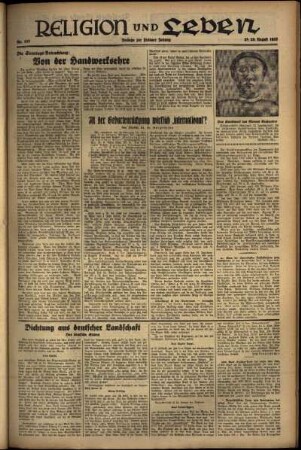 Dritte Ausgabe vom Samstag, den 28. August 1937.