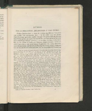 Der Kupferstich "Melencolia I" und Ficino