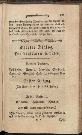 Vierter Dialog. Die dankbaren Schüler.