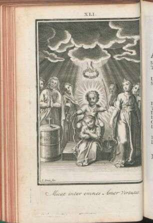 XLI. [L'Unique Amour brille entre les vertus.]