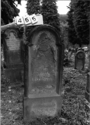 Grabstein 455 (Index: 100095301) Maße HxBxT: 134x52x13 cm: Grabstein 455