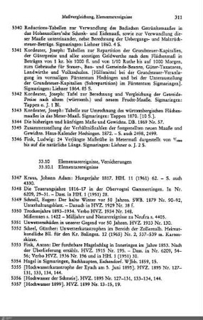 33.10 Elementarereignisse, Versicherungen
