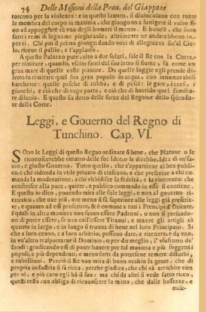 Cap. VI. Leggi, e Governo del Regno di Tunchino