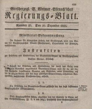 Nr. 25 : 20. Dezember 1833
