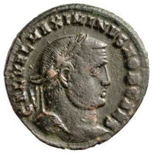Münze, Follis, 308 - 309 n. Chr.