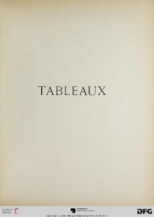 Tableaux (Nr. 31-87) mit Planche VII-XXIV