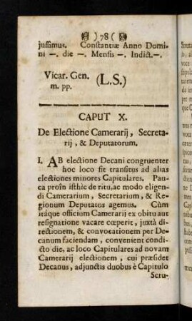 78-84, Caput X