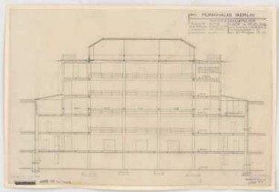 Haus des Rundfunks, Berlin-Charlottenburg: Großer Lichthof, Schnitt N - O 1:100