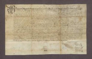 Erblehenbrief des Markgrafen Philipp II. von Baden-Baden für Jakob Engel