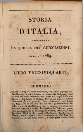 Storia d'Italia, continuata da quella del Guicciardini, sino al 1789, 8
