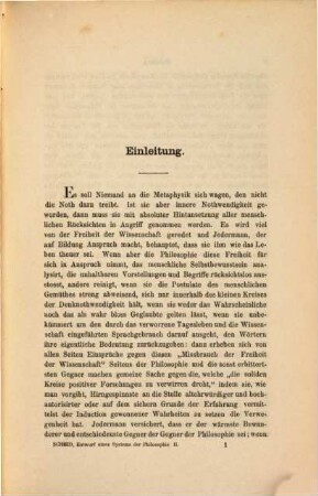 Entwurf eines Systems der Philosophie auf pneumatologischer Grundlage, 2. Grundlinien der Metaphysik