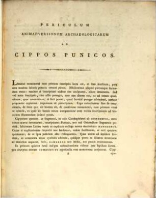 Periculum animadversionum archaeologicarum ad cippos punicos Humbertianos Musei antiquarii Lugduno-Batavi : Accedit tabula lithographica