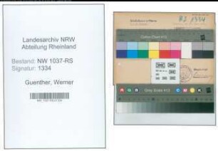 Entnazifizierung Werner Guenther , geb. 21.03.1909 (Studienrat)