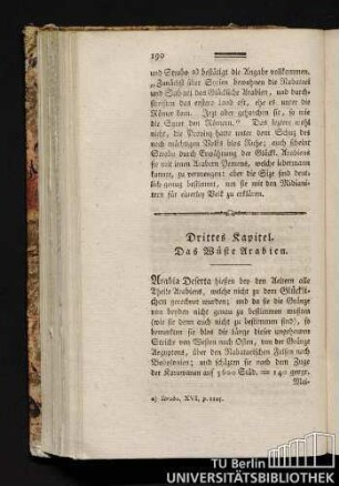 Drittes Kapitel. Das Wüste Arabien.