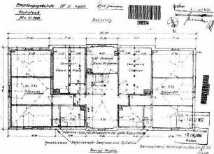 Giengen (Brenz): Empfangsgebäude Grundriß Dachgeschoß,Be- u.Entwässerung