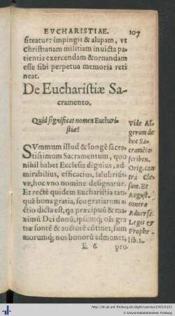 De Eucharistiae Sacramento