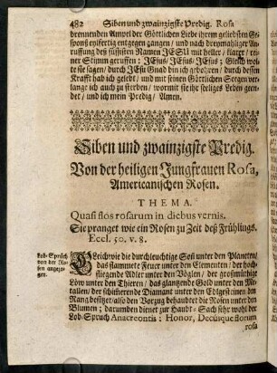 482-499, Siben und zwainzigste Predig.