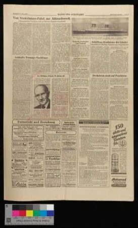 Hamburger Anzeiger, Dr. William Scholz 70 Jahre alt