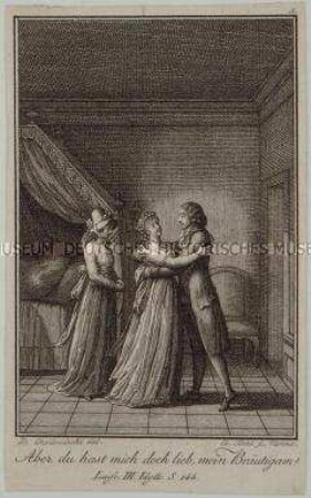 Illustrationen zu W. G. Beckers "Almanach und Taschenbuch zum geselligen Vergnügen für 1798" - Blatt 5 (von 8) der Kopie nach Chodowiecki