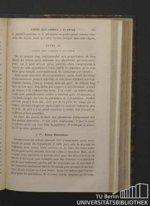 Titre II. Choix des arbres a planter.