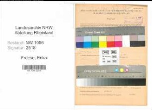 Entnazifizierung Erika Freese , geb. 01.08.1915 (Angestellte)