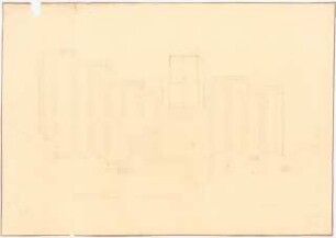 Grünflächen am Bereitschaftslager der Pommerschen Industrie, Barth-Stein: Lageplan 1:500, Skizze Ansicht