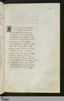 Franciscus Accoltus Aretinus: Capitolo in Terzinen