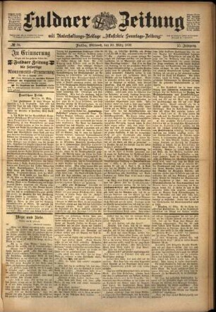 Ausgabe vom Mittwoch, den 30. März 1898.
