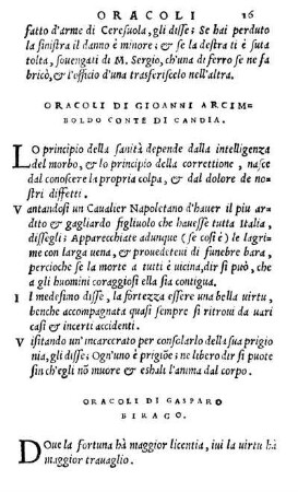 Oracoli Di Gasparo Biraco.