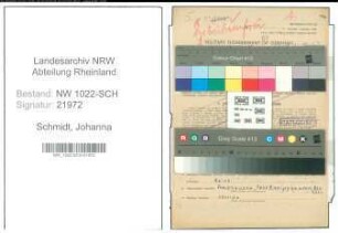 Entnazifizierung Johanna Schmidt , geb. 11.04.1911 (Lehrerin)