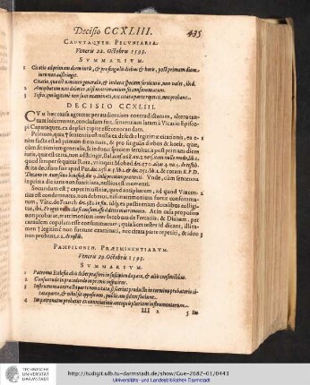 Decisio CCXLIII