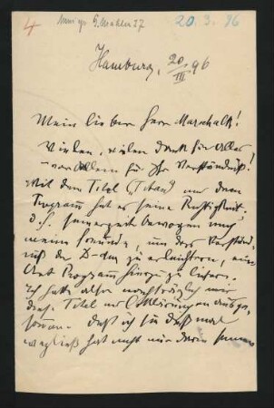 Brief an Max Marschalk : 20.03.1896