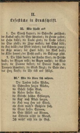 II. Lesestücke in Druckschrift