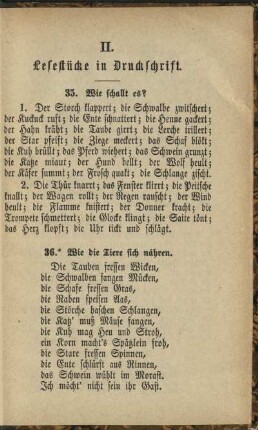 II. Lesestücke in Druckschrift
