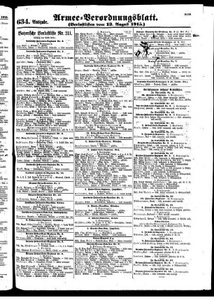 634. Ausgabe. Freitag, 13. August 1915