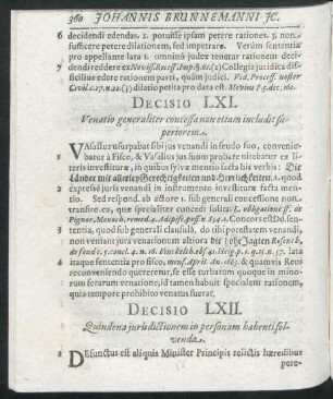 Decisio LXI - LXXX