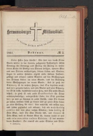 N° 2. Februar. 1861