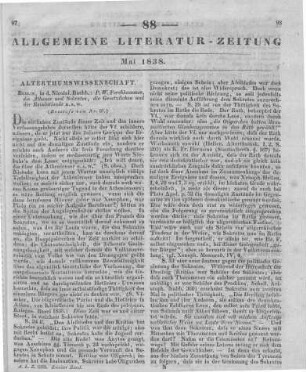 Forchhammer, P. W.: Die Athener und Sokrates, die Gesetzlichen und der Revolutionär. Berlin: Nicolai 1837 (Beschluss von Nr. 87)