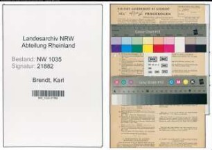 Entnazifizierung Karl Brendt , geb. 11.12.1901 (Bergbauangestellter)