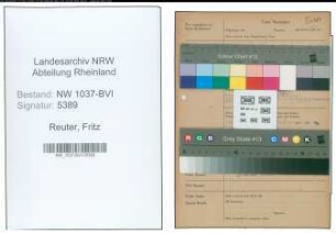 Entnazifizierung Fritz Reuter , geb. 12.03.1896 (Kaufm.Angestellter)