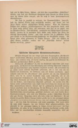 Wilhelm Weigands Renaissancedramen