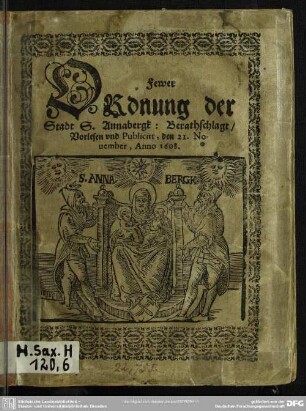 Feuer-Ordnung der Stadt S. Annabergk
